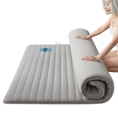 ETKIN Futon Matras, Japanse vloermatras, opvouwbare oprolbare oprolbare matras met hoge ondersteuning, tatami-mat, dikke matras slaapmat voor huisgast, camping, A, volledig (100 x 200 cm ETKIN Futon Matras, Japanse vloermatras, opvouwbare oprolbare oprolbare matras met hoge ondersteuning, tatami-mat, dikke matras slaapmat voor huisgast, camping, A, volledig (100 x 200 cm