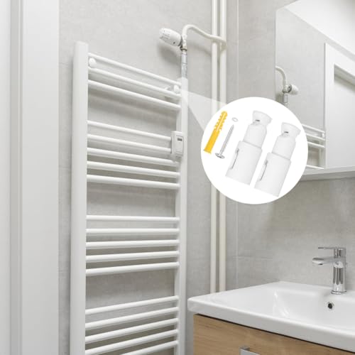 6 Stück Heizkörper Halterung Set,Halterung für Badheizkörper,Einstellbar Handtuchheizkörper Montagehalterung,Badezimmer Halterung Befestigung für Gerade und Gebogene Badezimmer Heizkörper