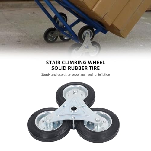 Roue d'escalade de service diable chariot caoutchouc conception triangulaire 300lb