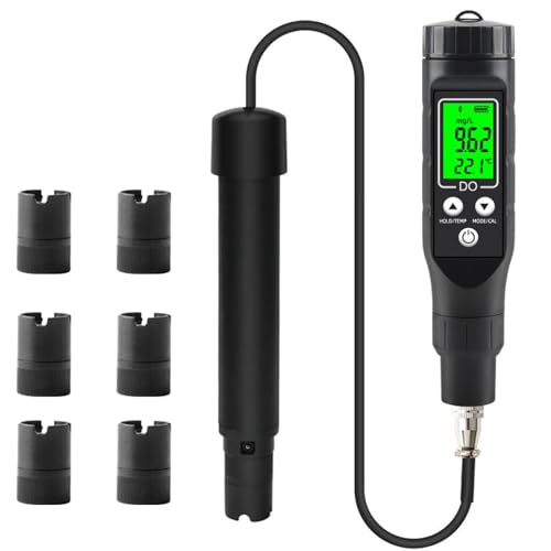 BuyWeek Messgerät für Gelösten Sauerstoff, Smart Bluetooth Analysator für Gelösten Sauerstoff 0,0-30,0 mg/L Digitaler DO Messgerät für Aquarium Aquakultur