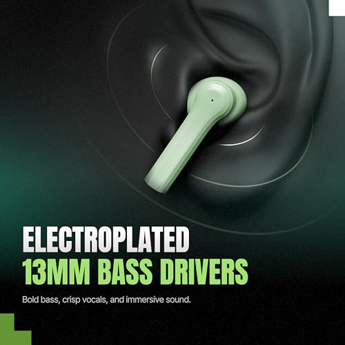 Image of Mivi DuoPods Horizon TWS Earbuds, 60H Playtime, 13mm Bass Drivers, AI-ENC HD Calls, Gaming Mode, Bluetooth 5.3, Type-C Fast Charging, IPX4, Made in India
