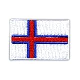 Flagge der Färöer-Inseln – zum Aufnähen/Aufnähen – bestickter Abzeichen/Aufnäher