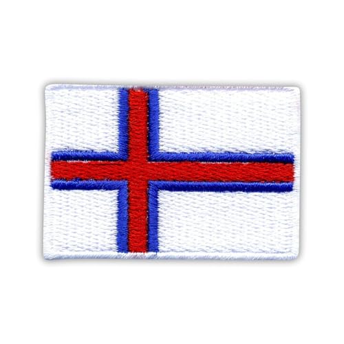 Flagge der Färöer-Inseln – zum Aufnähen/Aufnähen – bestickter Abzeichen/Aufnäher