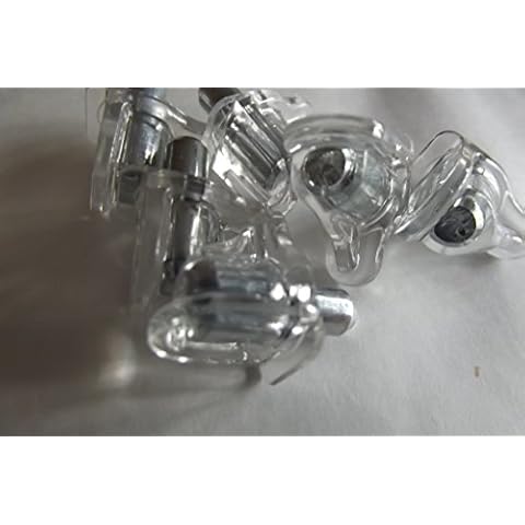 12 CLEAR TRANSPARENT FINISH SHELF SUPPORT STUD PLUG PIN STEEL PIN 5MM (CLEAR) Cover