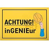 DankeDir! Ingenieur – Cartel de plástico – Decoración para fiestas de despedida de soltero maestro regalo decoración para estudiantes – regalo tarjeta de felicitación decorativa tarjeta de graduación