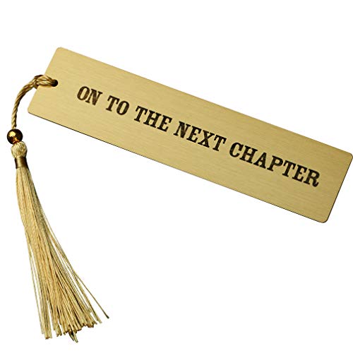 On to The Next Chapter Wedding Reader Bookmark Wedding Party Gift Engraved Bookmark Silver Wedding Reader Gifts (Golden)