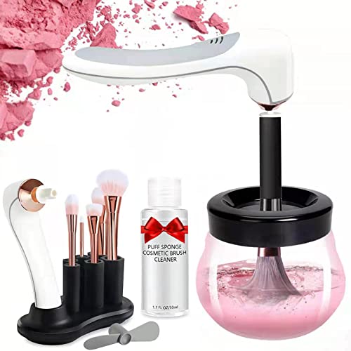 Dotsog Makeup Brush Cleaner Dryer, Makeup Brush Cleaner Machine With 6 Rubber Collars, Wash And Dry In Seconds, Deep Cosmetic Brush Spinner For All Size Brushes #TOP7