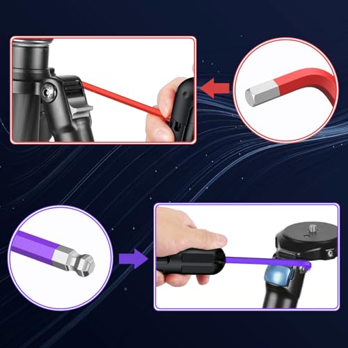 Image of 9PCS Ball End Hex Key Set,Cr-V Metric Allen Key Set, Long Hex Key Set with Size Coding 1.5-10mm for Furniture Assembly