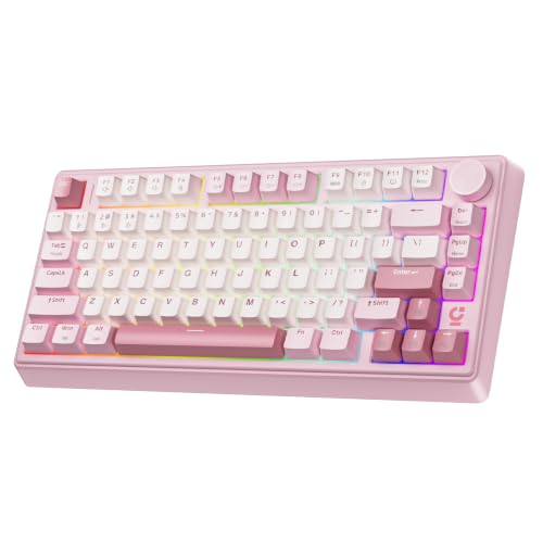 Compact Pink 75% Mechanical Keyboard