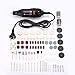 Produktbild Bohrmaschine Mini Grinder Variable Geschwindigkeit Bohren Gravur Polieren DIY Power Rotary Tool Kit Graveur mit Filzpolierer (schwarz) JBP-X