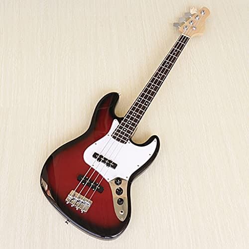 KXDFDC High Gloss 4 String Bass Guitar Red Wine Color Electric Bass Guitar Good Handicraft, High Gloss