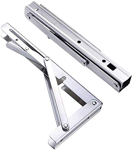 Preisvergleich Produktbild 2 STK. Klappbare Regalhalterung Edelstahl 304 Dreieckige Halterung Wandregalhalterung für Klapptisch, Klappbank, Klapptheke, Belastung ca. 75 kg