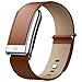 WHOOP 5.0 LeatherLuxe Band – Genuine Italian Leather Accessory for Health, Fitness, & Wellness Wearable – Not Compatible with Gen 4 – Straight Chestnut/Cream with Titanium, Size S