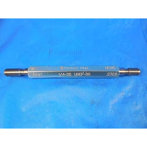 1/4 32 UNEF 3B VERMONT Thread Plug GAGE .25 GO NO GO PD'S = .2297 & .2328 1/4-32 Cover