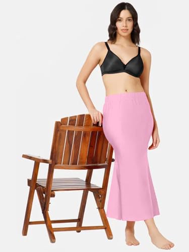 Image of Selvia Women's Lycra Blend Solid Elastic Side Slit Straight Saree Shapewear Petticoat || Saree Shapewear for Women|| Saree Petticoat for Women