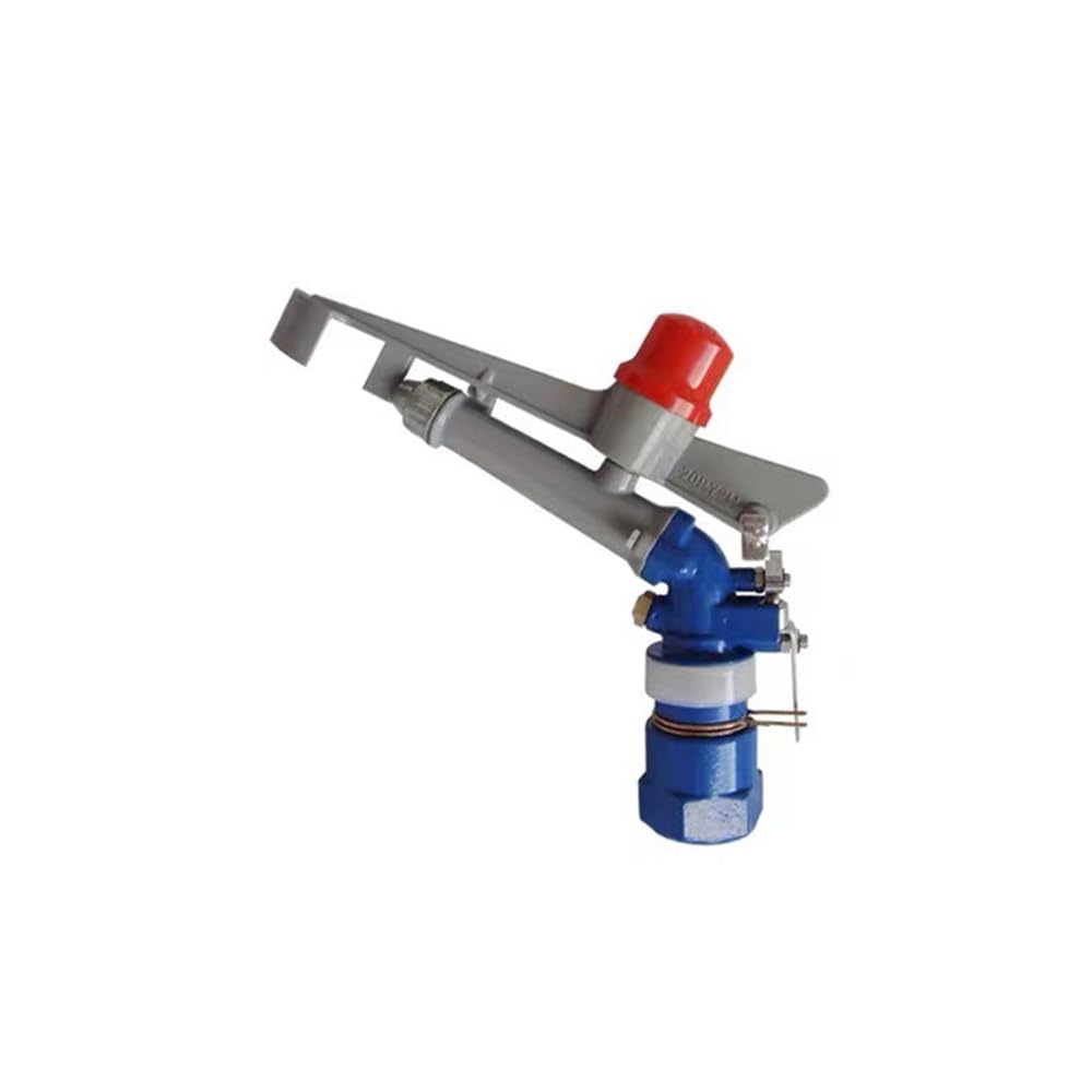 1 Inch Impact Sprinkler Rain Gun, Aluminium Alloy Long Range 20m Water Irrigation Head, 360° Adjustable Heavy Duty Sprayer for Farm Crops Pasture & Dust Suppression