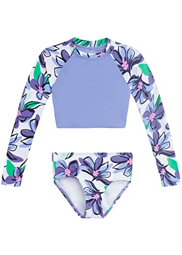 Image of Kanu Surf Girls' Gigi Long Sleeve Rash Guard UPF 50 2-Piece Swim Set