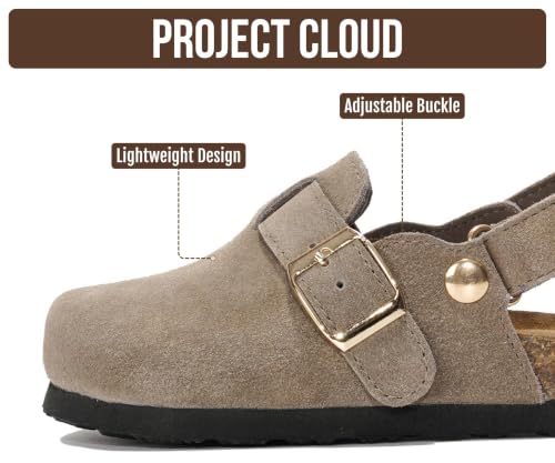 Image of Project Cloud Kids 100% Genuine Leather Non Slip Clogs with Cork Footbed
