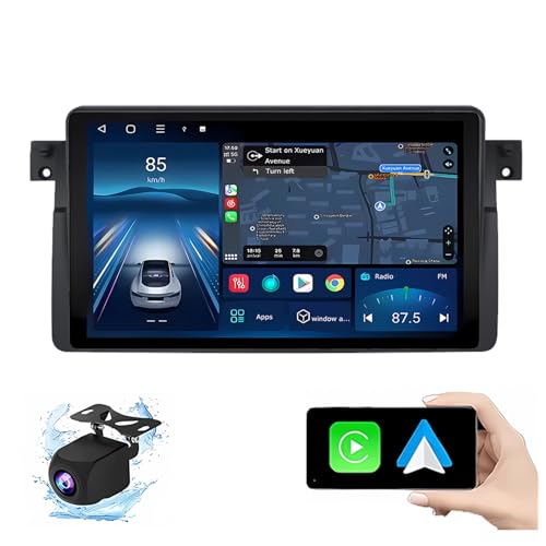 Autoradio tactile 9" pour E46 avec caméra de recul AHD et CarPlay intégré