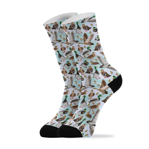Wusikd Mallard Ducks Socks for Women and Men Wild Birds Long Socks for Athletic Running 2