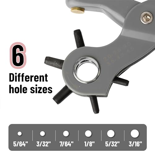 Image of UNCO Leather Multi-Hole Puncher, Belt Punch Tool, Leather Hole Pricane