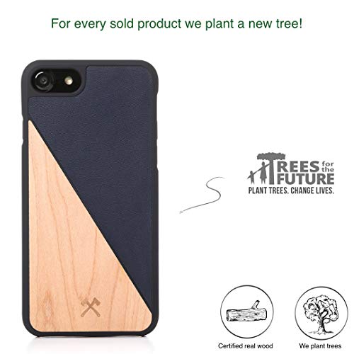 Woodcessories – Capa de madeira verdadeira compatível com iPhone 6/6s, EcoCase Split, iPhone 6/ 6s,