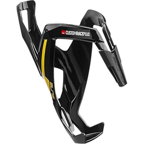 Elite Custom Race Plus Bottle Cage in Black/Yellow Cover