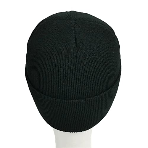 Anbiove Anime Elf Pet Eyes Mouth Beanie Embroidery Warm Hat Sweater Hat Knitted Hat Hip Hop Hat Outdoor Cap For Men Women Black #TOP3