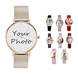 Orologio da polso personalizzato con foto, orologio da polso personalizzato per uomini e donne, orologio da polso personalizzato, regalo per mamma da figlie figli, orologio impermeabile, regali fai da