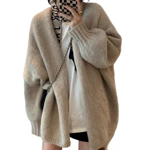 Long Sweaters for Women Casual Open Front Cardigan Oversized Chunky Knit Long Sleeve Cardigans Outwear Coats
