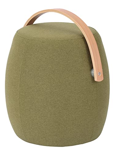 コンフィ(Comfy) スツール 椅子 オットマン ハンドル付き 持ち運び 北欧 シンプル 高さ46cm ミーティア 緑 グリーン 関家具