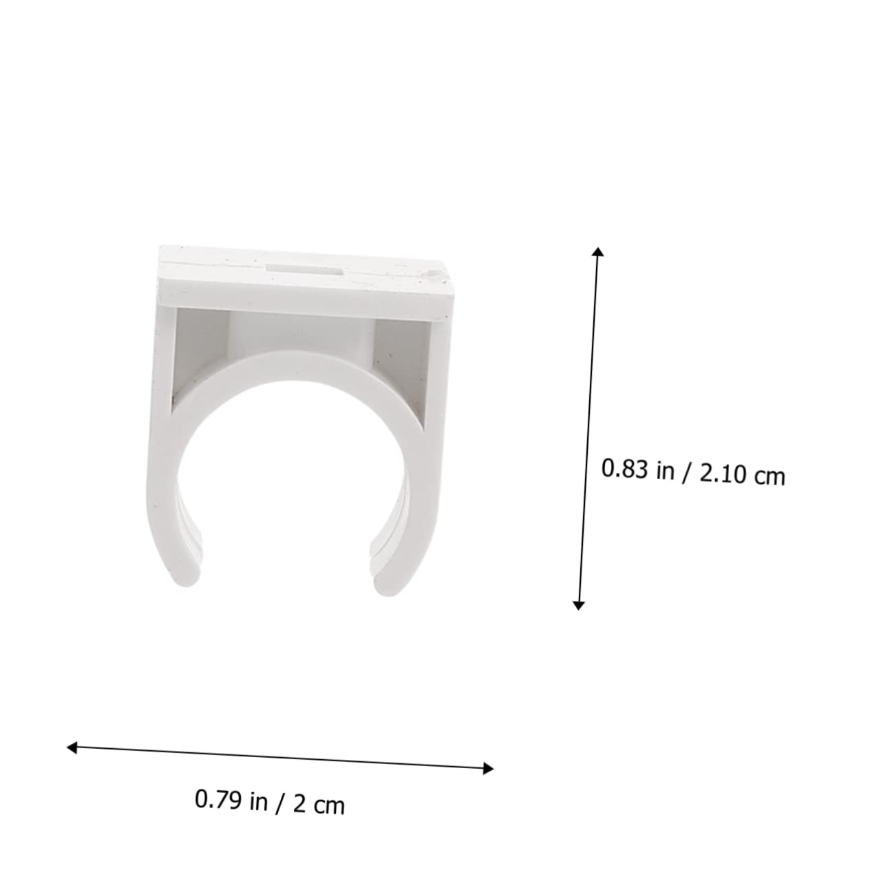 Collier de Serrage en U Pvc Blanc pour Tuyau, Lot de 200 Pièces