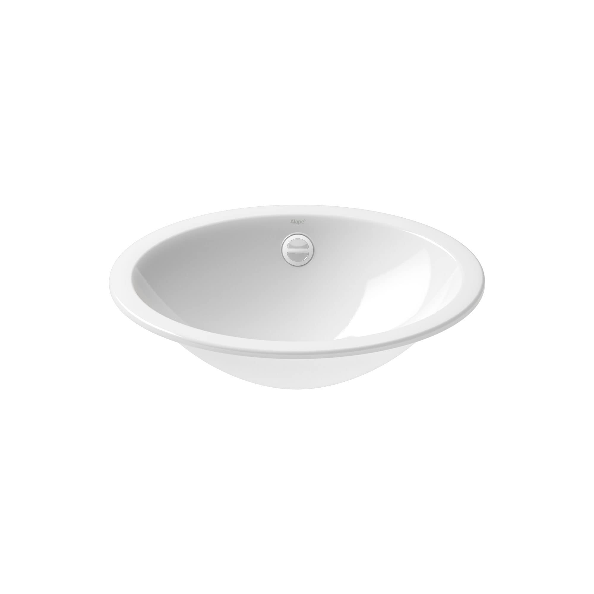 Alape˘ Unterbaubecken, rund, mit antibakterieller Oberfläche, 37,2 cm x 11 cm x 27,3 cm, weiß UB.O425