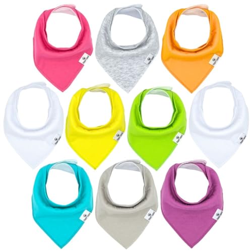 Image of DiaperSquad's Organic Baby Drool Bibs | Super Absorbent & Adjustable Baby Bibs for Drooling and Teething | 100% Soft Cotton
