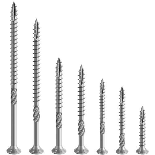 Image of Wensilon #10 * 4 inch 304 Stainless Steel Deck Screws, (860pcs) 15 lbs.Exterior Wood Screws, Rust Resistant epoxy Coated, Bronze, T25 Star Bit