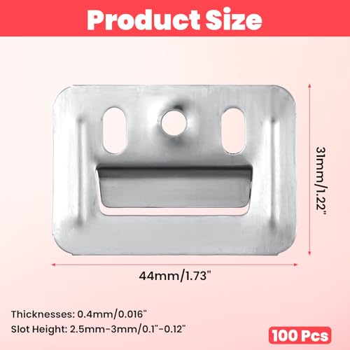Image of 100pcs Stainless Steel Z-Clips - Wall Panel Fixing Piece, Clamp