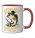 O Fish Ally Graduated Est 2026 Funny Fishing Graduation Ceramic Mug, Red/White