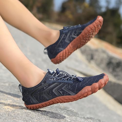 Image of UBFEN Water Shoes for Men Women Quick Dry Swim Aqua Socks | Lightweight Barefoot-style Fit, Rubber Sole, Hiking, Fishing, Kayaking, Beach, Pool, Boating, Diving And Water-to-land Wear