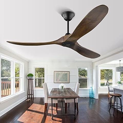 52-Inch Wooden Ceiling Fan with Remote Control Cover
