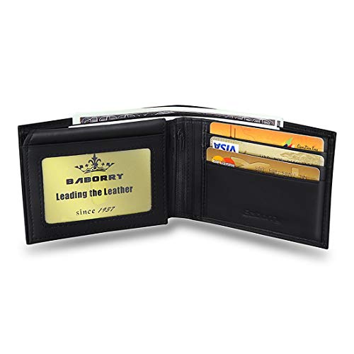 MPTECK @ Nero RFID Blocco Portafoglio Bifold da