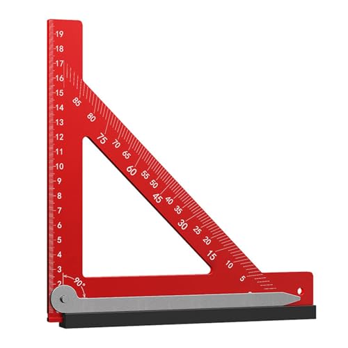 木工直角定規 | 90度測定定規 - フレーミング角度定規 | 大工、金属加工、建設、建築、工学、縫製、キルティング用