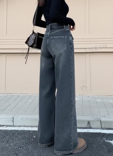 Image of ODDMONEKY Baggy Jeans for Women || Korean Jeans for Women || Wide Leg Korean High Waist Baggy Denim Pants (Wjeans-7)