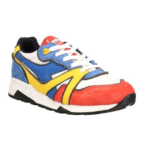 Diadora Mens N9000 Dessau Lace Up Sneakers Shoes Casual - Blue, Orange, Yellow2