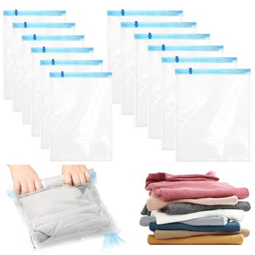 Vakuumbeutel für Kleidung Reise 12 Stück Dicht Vacuum Bags Wiederverwendbare Vakuumierbeutel zum Rollen für Reisen Rucksack Keine Vakuumpumpe Erforderlich(6 Stück 35X50cm, 6 Stück 40X60cm) Vakuumbeutel für Kleidung Reise 12 Stück Dicht Vacuum Bags Wiederverwendbare Vakuumierbeutel zum Rollen für Reisen Rucksack Keine Vakuumpumpe Erforderlich(6 Stück 35X50cm, 6 Stück 40X60cm)