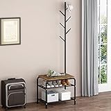 💞 【Perchero de piso】 Nuestro árbol de pasillo es simple y práctico, elegante y se puede colocar directamente en su pasillo, recibidor o balcón. En realidad, es parte de su vida diaria, brindándole una vida cómoda.