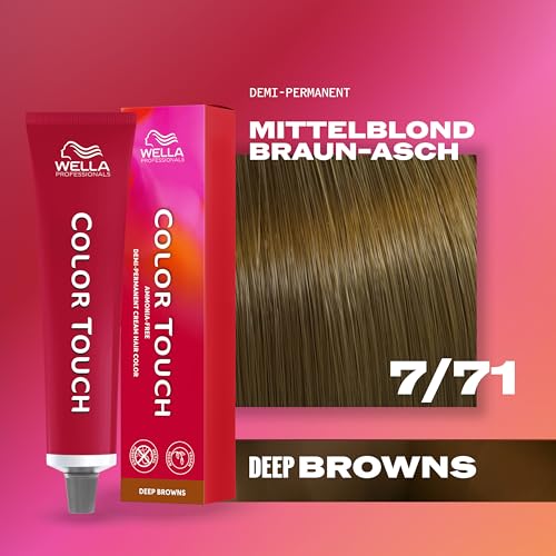 Coloration Color Touch Deep Browns 771 Blond Moyen Cendré Wella 60ml - vue 3