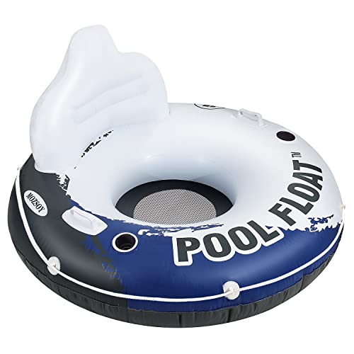 【2 Pack】 Pool Floats River Raft Inflatable Tube 53 "Large Diameter, Water Float To Lounge Above Lake And River, Outdoor Water Tube Sport Fun, Recreational Use, Two Grip Handles, Cup Holder, Grab Rope #TOP10