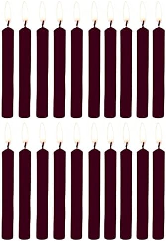 PROSPERRO LUMO by Parkash Candles Chime Candles Set of 20 | Ritual Spell Candle | Unscented (Dark Brown), Wax