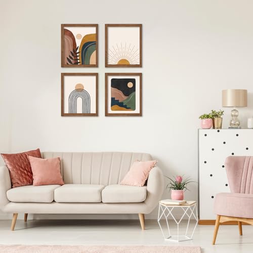 JWVK Boho Abstract Diamond Art Kits 4 Pack, Mid Century Modern Minimalist Sunshine Landscape DIY Diamond Gem Painting Art Kits for Kids Adults Beginners, Boho Home Room Decor 10x11.8 Inch by JWVK - Image 5