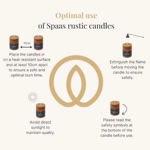 Velas rústicas sin perfume Spaas coñac que no interfieren con alérgenos 4